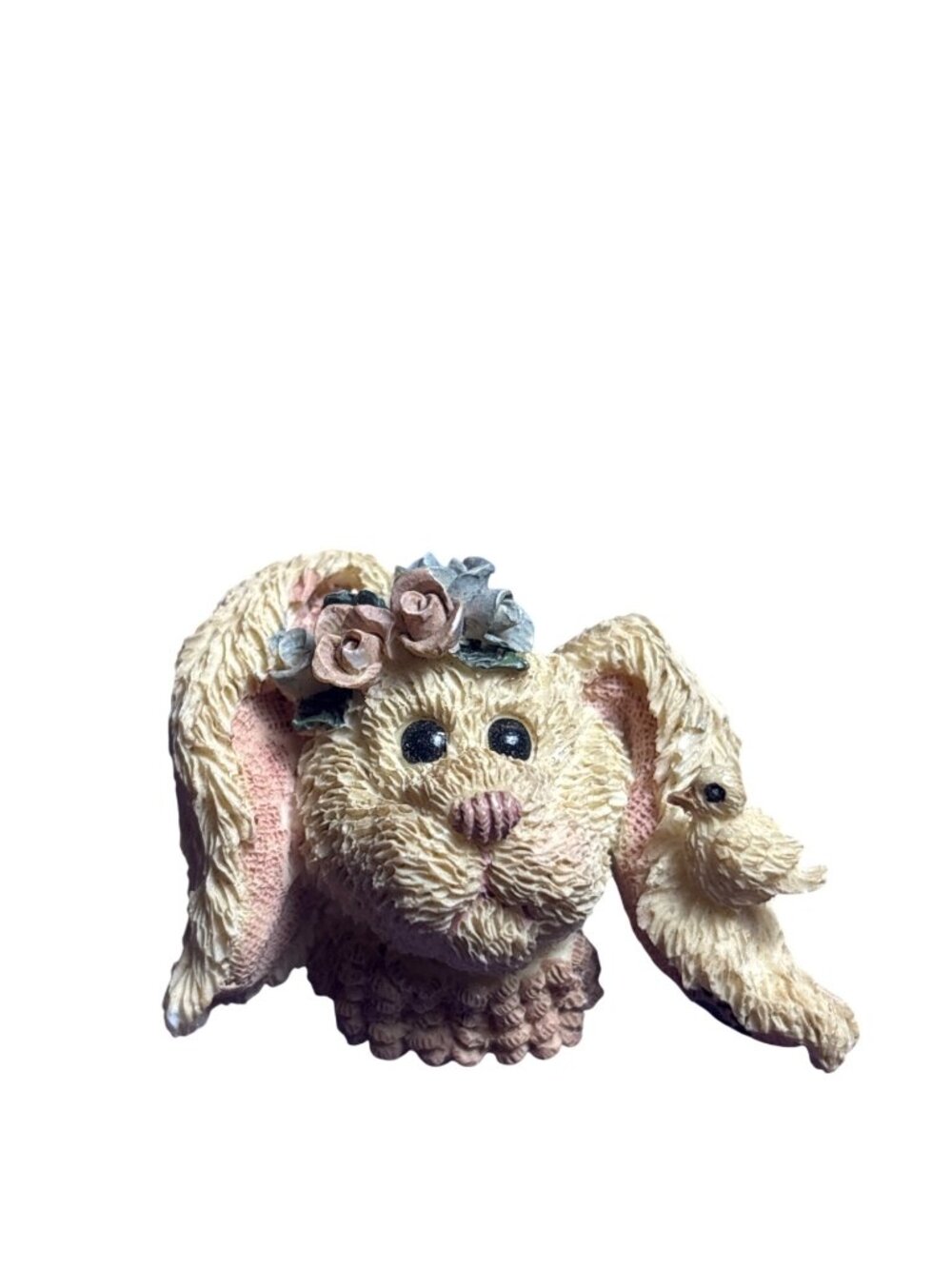 Vintage Boyds Bears Bunny Rabbit Brooch Pin Flowers Bird 1.25 inches